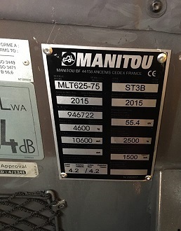 Ładowarka Teleskopowa Manitou MLT 625 75 rok 2015