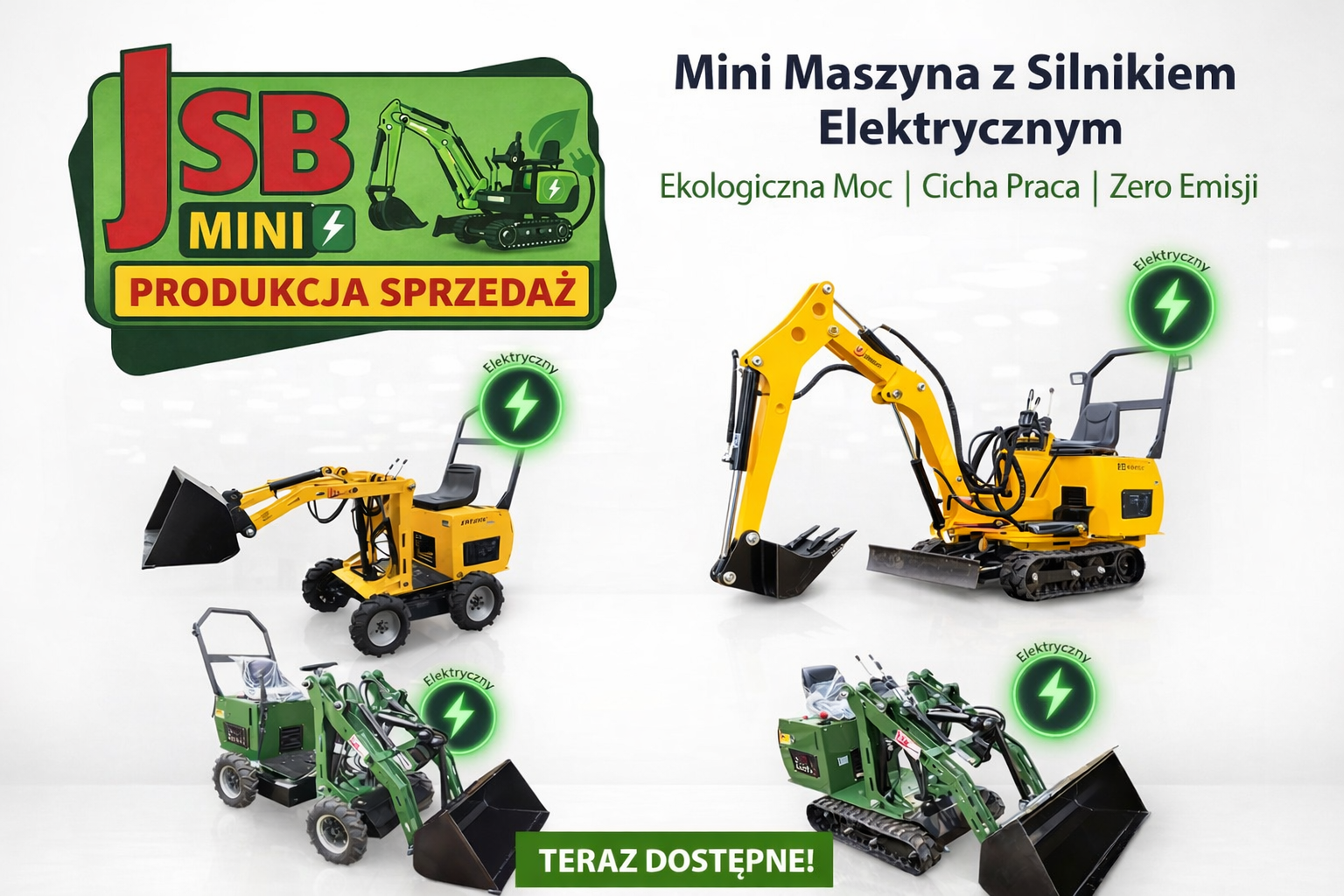 Elektryczna E Ładowarka E Koparka NOWE 2026 | Prosto od Producenta JSB MINI